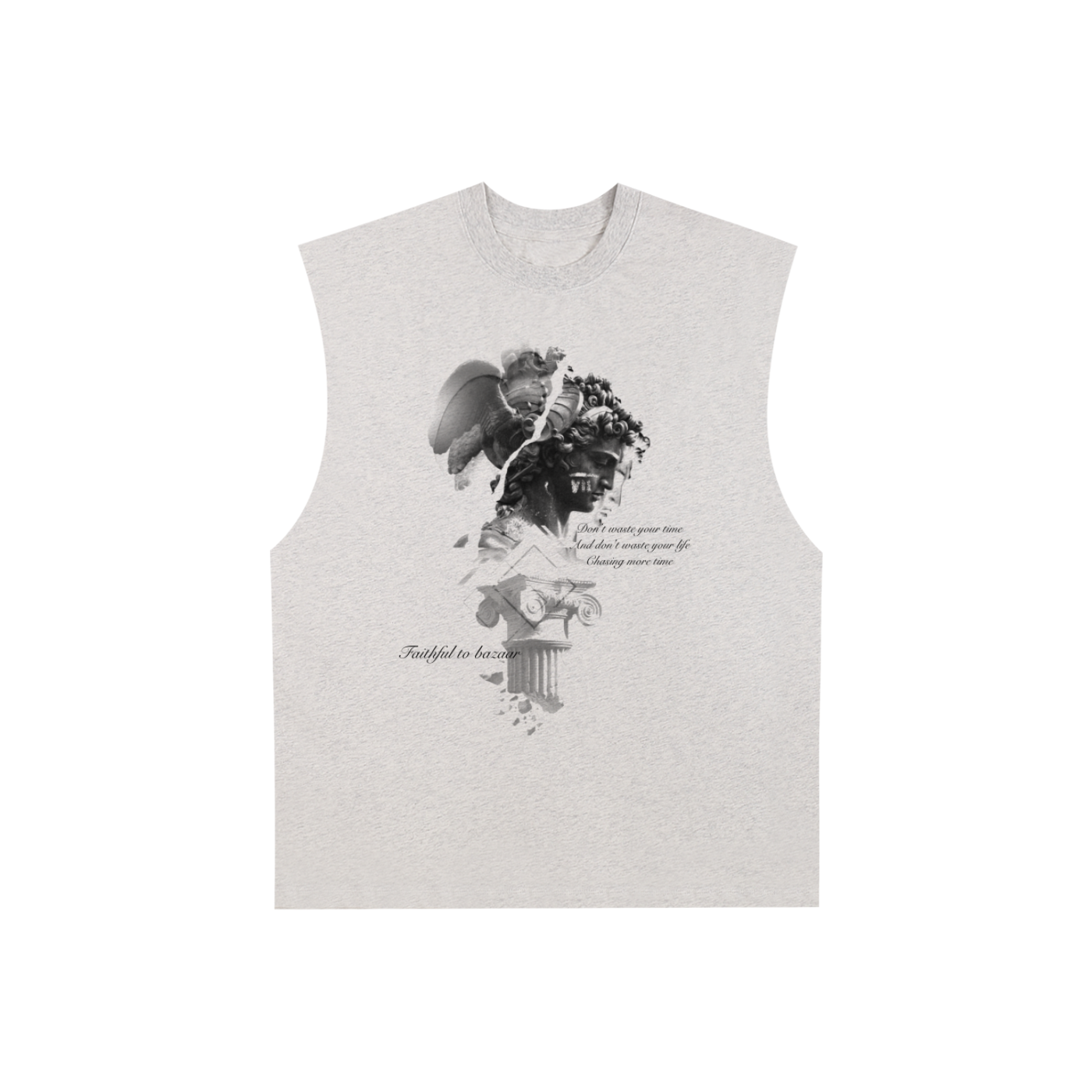 Raw Edge Cotton Tank Top