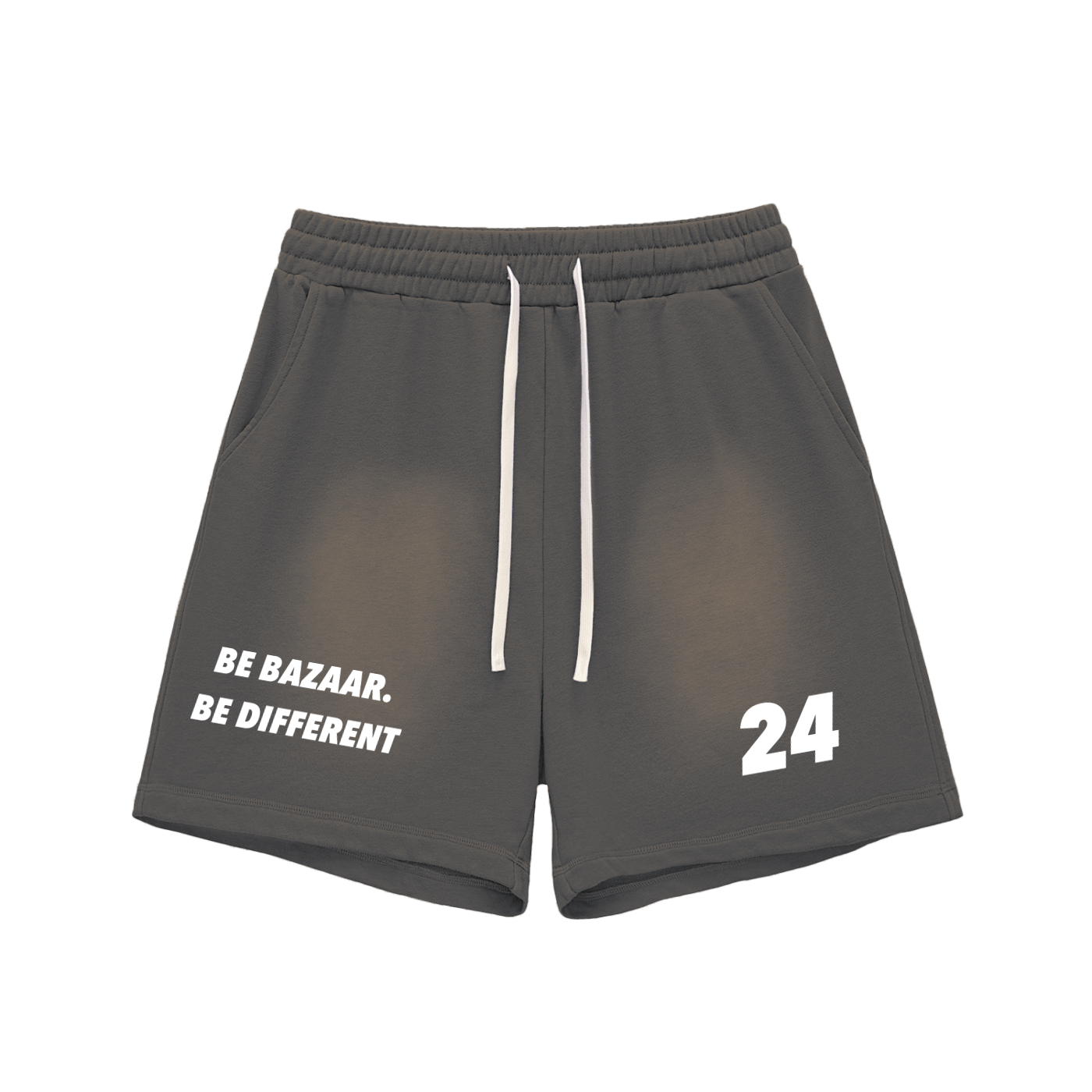 Sun Fade Raw Edge Cotton Shorts